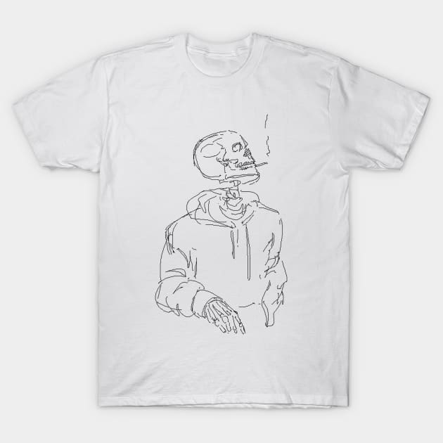 Smoking Skeleton T-Shirt by addictivities